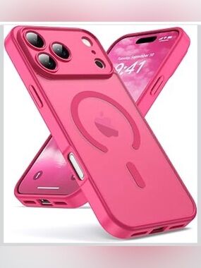 Iphone 17 Pro Max Military Grade Case with Mag Safe Semitransparent (Rose) New